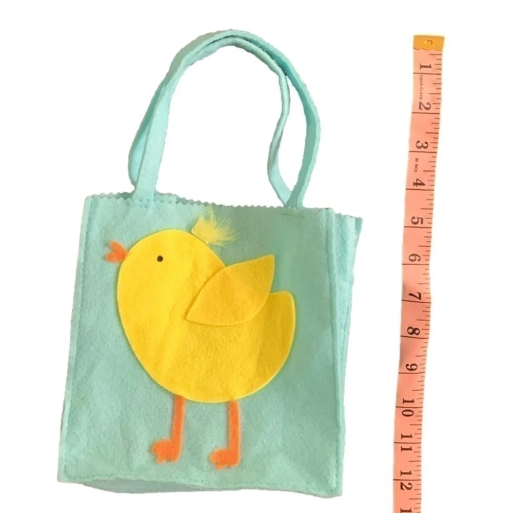 Baby Chick Blue Felt Easter Bag Basket